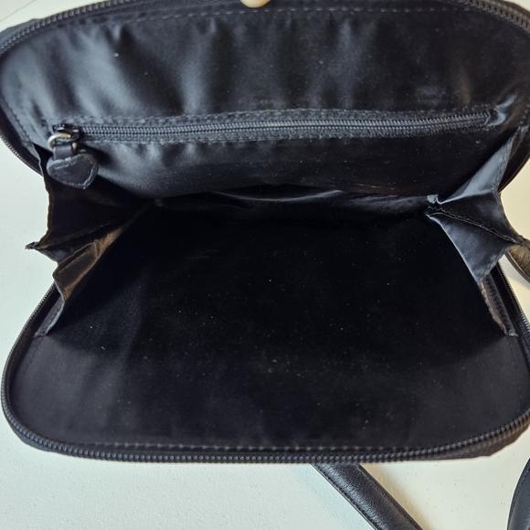 Brighton VTG Small Slim Black Leather Shoulder Bag - Picture 9 of 14